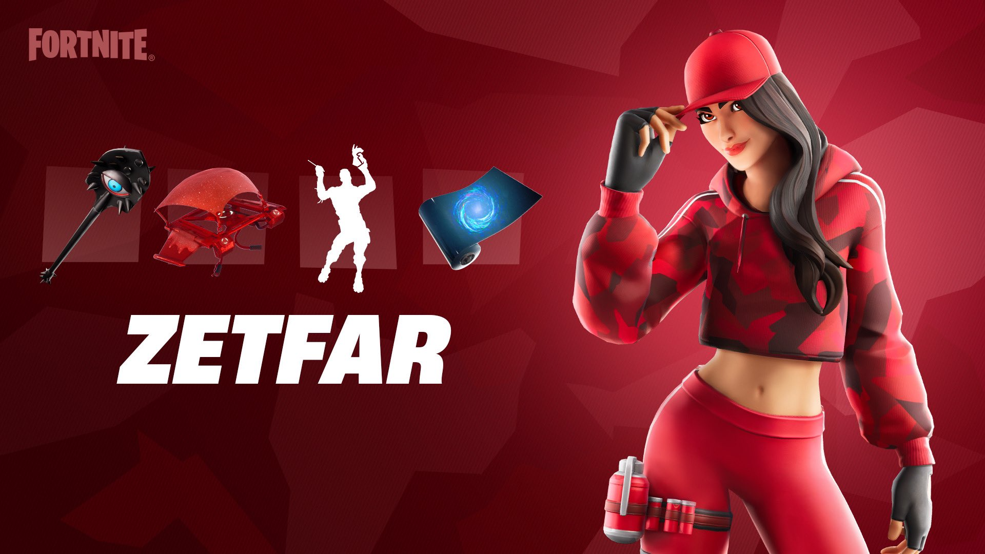 Pack Fortnite ZetFar avec skin et accessoires.